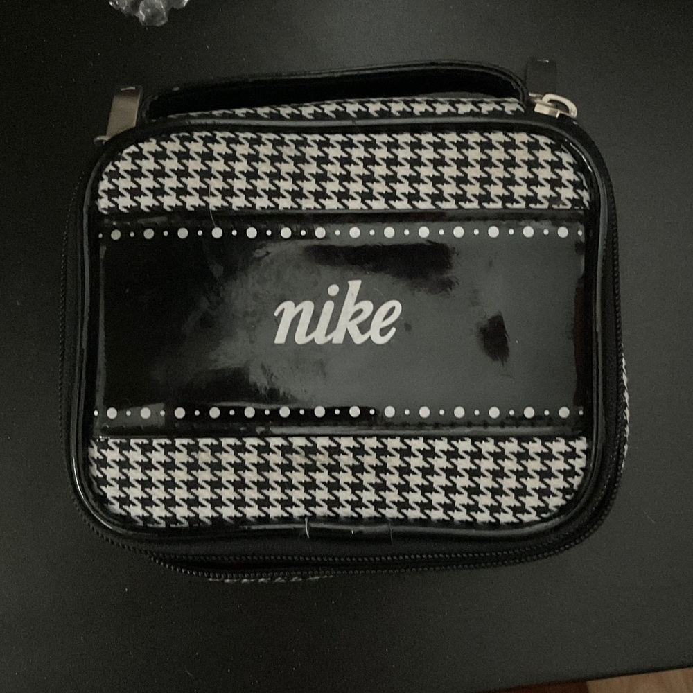 Nike Black & White Houndstooth Mini Pouch